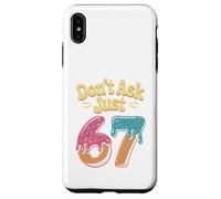 Don't Ask Just 67 Funny Six Seven Meme 6 7 Dripping Vintage Case for iPhone XS Max