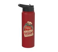 Don't Ask Me Why I'm Vegan Funny Vegetarian Stainless Steel Insulated Water Bottle