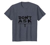 Don't Ask Typography Zipper Graphic Art T-Shirt, Kids, Heather Blue, 10 Years
