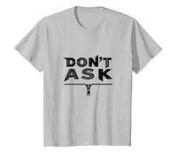 Don't Ask Typography Zipper Graphic Art T-Shirt, Kids, Silver, 2 Years