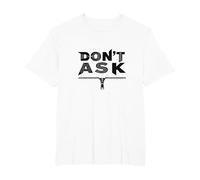 Don't Ask Typography Zipper Graphic Art T-Shirt, Men's Big and Tall, White, 4X Tall