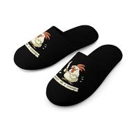 Don't Be A Chicken Slippers Women Winter Warm Cotton Hotel Slippers Anti-Slip Bedroom Slip-Ons Shoes 40-41_(9-10)