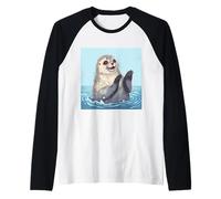 Don't Be A Clapping Seal Raglan Baseball Tee