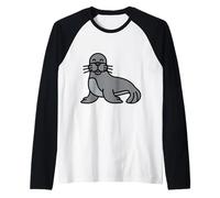 Don't Be A Clapping Seal Raglan Baseball Tee