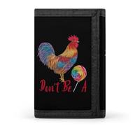 Don't Be A Cock Chicken Sucker Men's Wallets Trifold Women Purse with Coin Pocket 8 Card Slots Keyring Photo Window