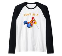 Don't Be A Cock or Sucker - Silly Rooster & Lollipop Funny Raglan Baseball Tee