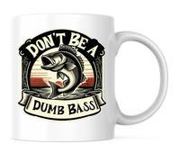 Don't Be A Dumb Bass Mug Cute Ceramic Drinkware Durable Tea Cup for Café Everyday Use Cocoa 330Ml