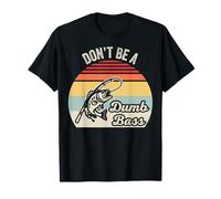 Don't Be A Dumb Bass Retro Fishing Humor T-Shirt
