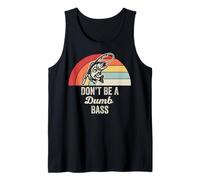 Don't Be A Dumb Bass Retro Fishing Humor Tank Top