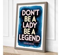 Don't Be A Lady Be A Legend Canvas Wall Art Print 36x24 Inch (91 x 61 cm)