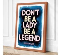 Don't Be A Lady Be A Legend Canvas Wall Art Print 36x24 Inch (91 x 61 cm)