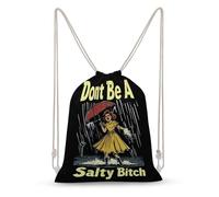 Don't Be A Salty Bitch Canvas Drawstring Bags Gym Backpack Sports Rucksacks Casual Daypacks