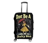Don't Be A Salty Bitch Suitcase Cover Travel Luggage Protector Elastic Washable Baggage Covers Fits 19-32 Inch