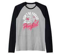 Don't Be Fooled by The Ponytail Martial Arts Girl Raglan Baseball Tee