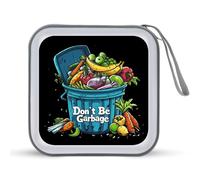 Don't Be Garbage Portable CD Case Holder 48 Capacity Travel DVD Storage Boxs Wallet Bag
