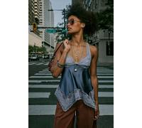 Don't Be Late Cami by Intimately at Free People in Indigo Water Combo, Size: XS - female
