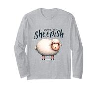 Don't Be Sheepish Funny Cute Sheep Pun Animal Design Long Sleeve T-Shirt