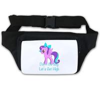 Don't Be Shy Let's Get High Funny Art Waist Bag Fanny Pack White