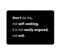 Don't Be Shy, Not Self-seeking, It Is Not Easily Angered Metal Signs Outdoor 10x14 Inch Customized Yard Men Garden Man Cave Decor Metal Plaque Wall Art Plaques for Backyard
