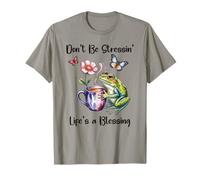 Don't Be Stressin' Life's a Blessing God Frog Cute Butterfly T-Shirt