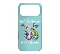 Don't Be Stressin Lifes a Blessing God Fully Rely Frog Jesus Case for iPhone 17 Pro Max