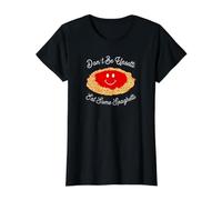 Don't Be Upsetti Eat Some Spaghetti Funny Foodie Upset Pun Value Graphic T-Shirt, Women, Black, L