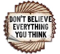 Don't Believe Everything You Think Spring Bath Decor - Sticker Bottle Removable Vinyl Decal(12X18CM)