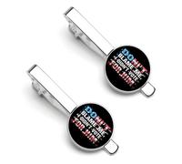 Don'T Blame Me I Didn'T Vote For Him 1 Tie Clips for Men Silver Necktie Round Tie Bar Pinch Clips Set of 2 Tie Pin for Wedding Anniversary Business Graduatio