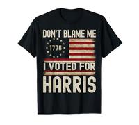Don't Blame Me I Voted For Harris American Flag 4th Of July T-Shirt