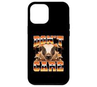 Don't Care Funny Honey Badger Ratel 90s Bootleg Style Case for iPhone 12 Pro Max