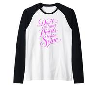 Dont Cast Your Pearls Before Swine Bible Verse Scripture God Raglan Baseball Tee
