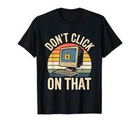 Don't Click On that IT Expert Cybersecurity Computer Value Graphic T-Shirt, Men, Black, XL