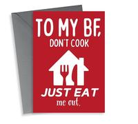 Don't Cook, Just Eat Me Out - Valentine's Day Card For Boyfriend