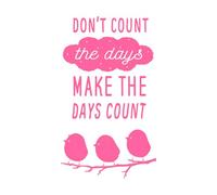 Don't Count The Days Message Wall Decals Paster Paper 50.4x85.8cm Art Mural Painting Pink