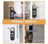Don't Disturb Door Hanger Sign Dual Sided Leather for Hotel