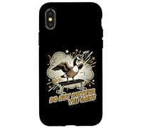 Don't Disturb The Gains Funny Gym Goose Weightlifter Case for iPhone X/XS