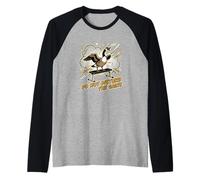 Don't Disturb The Gains Funny Gym Goose Weightlifter Raglan Baseball Tee