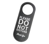 Don't disturb the reversible office door sign. Hang on the reusable soft PU leather conference room privacy reversible door