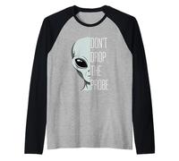 Don't Drop The Probe Funny Alien Pun Sci-Fi Raglan Baseball Tee