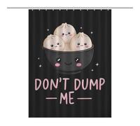Don't Dump Me Dumpling Shower Curtains Bath Curtain 53.54x70.87Inch（136x180cm）