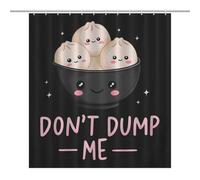 Don't Dump Me Dumpling Shower Curtains Bath Curtain 64.17x70.87Inch（163x180cm）