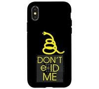 Don't e-ID Me Anti Digital ID Privacy Gadsden Snake Flag Case for iPhone X/XS