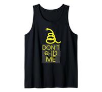 Don't e-ID Me Anti Digital ID Privacy Gadsden Snake Flag Tank Top