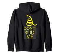Don't e-ID Me Anti Digital ID Privacy Gadsden Snake Flag Zip Hoodie