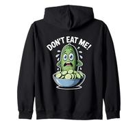 Dont Eat Me Cucumber Funny Vegan Food Humor Zip Hoodie