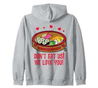 Don't Eat Us We Love You Sushi Zip Hoodie
