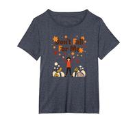 Don't Fall for Me: Autumn Humor for Clumsy Romantics T-Shirt, Women's Plus, Heather Blue, 1X