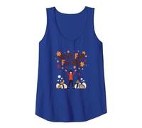 Don't Fall for Me: Autumn Humor for Clumsy Romantics Tank Top, Women, Royal Blue, XL