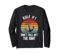 Don't Fall Off The Boat Boating Sailing Sailor Pontoon Long Sleeve T-Shirt