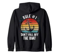 Don't Fall Off The Boat Boating Sailing Sailor Pontoon Zip Hoodie